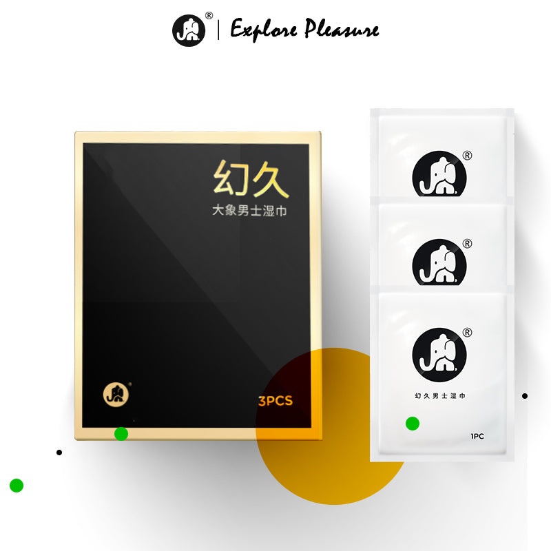 Elephant Delay Wipes/Tissue for Man 幻久湿巾 (3 Pcs)