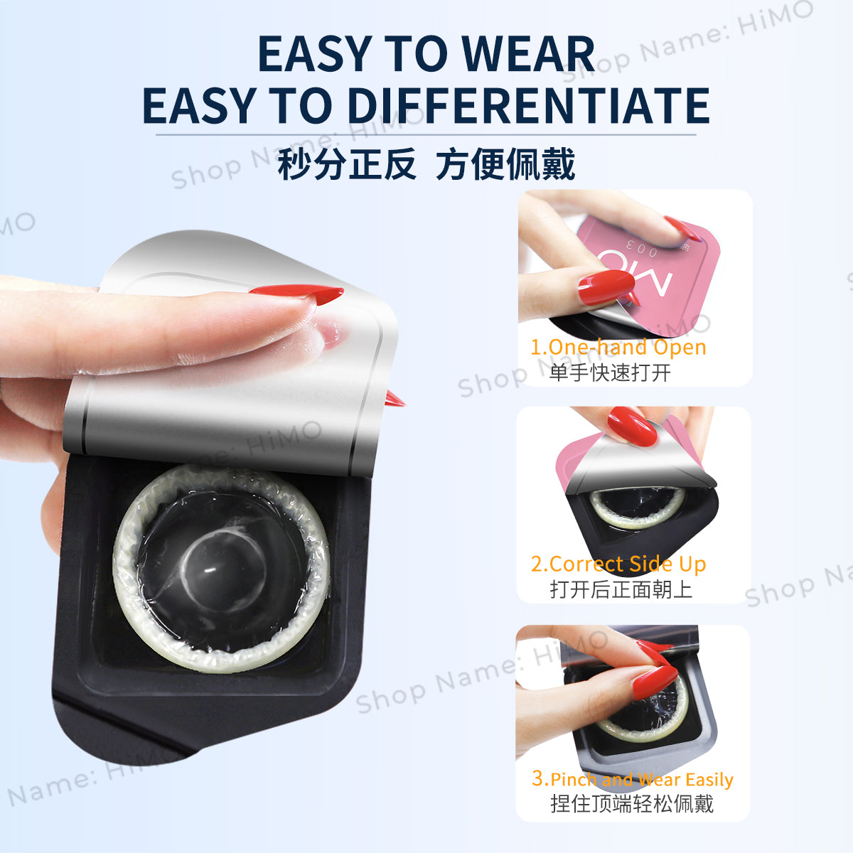 MingLiu MO-Care 003 Hyaluronic Acid Condom (10's) 名流 MO-滋养 安全套