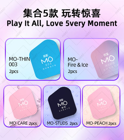 [NEW ARRIVAL] MingLiu MO 5-in-1 Pleasure Condoms (10's) 名流 MO 情趣5合1 安全套